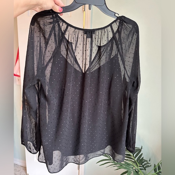 POINT SUR Womens Sheer Blouse Size S - Picture 2 of 3